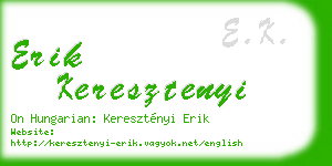 erik keresztenyi business card